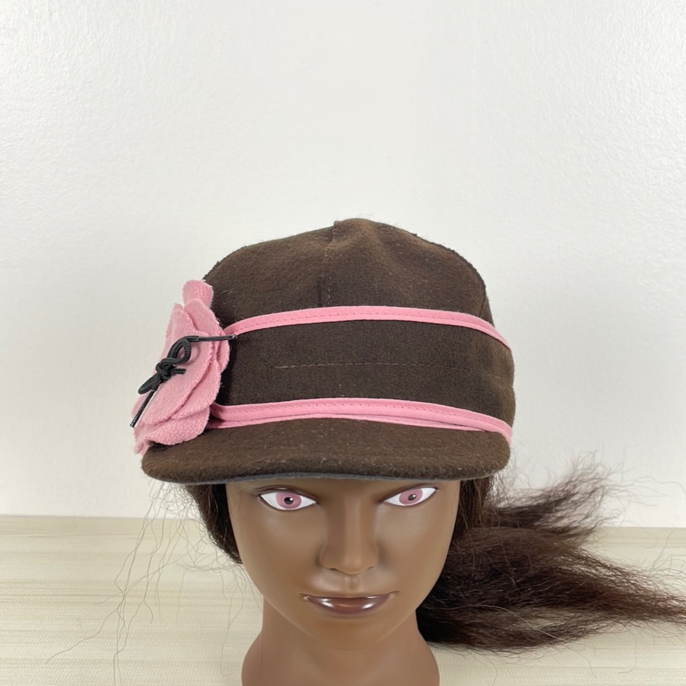 Stormy Kromer 1903 The Petal Pusher women's pink and brown wool blend cap Size 7